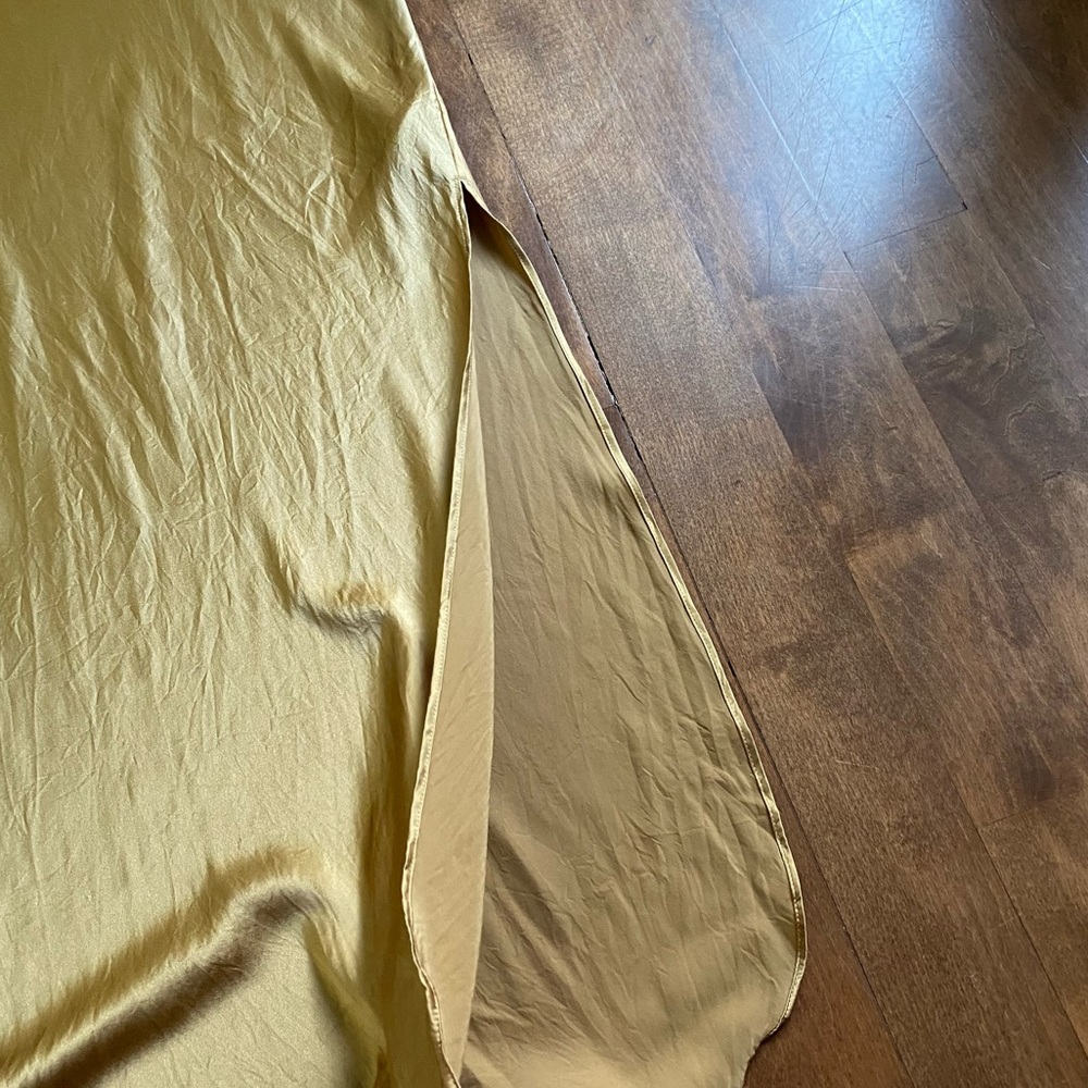 Banana Republic Gold Maxi Silk Skirt Size S - Picture 4 of 11